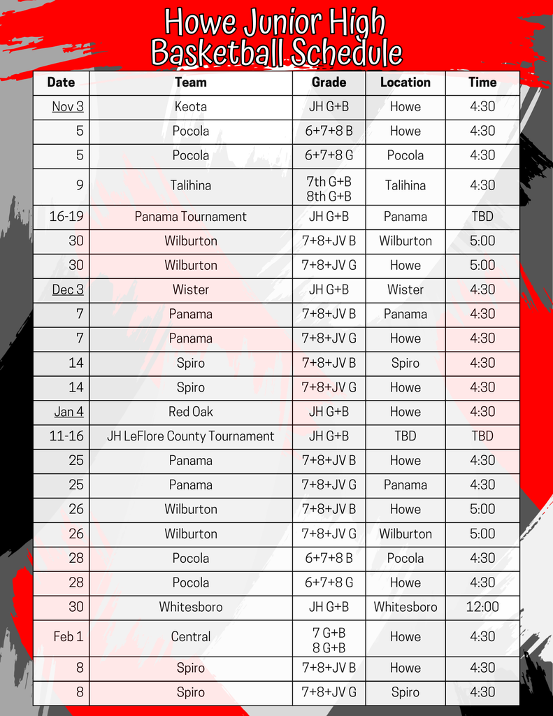 Schedule