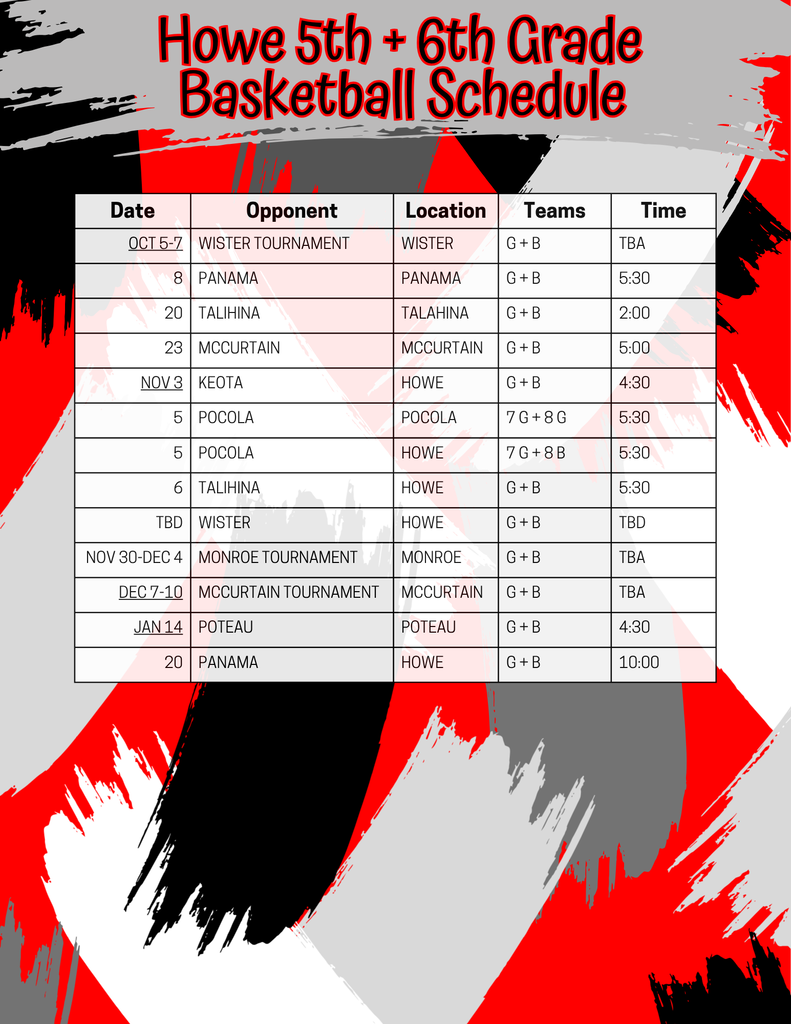56 Schedule