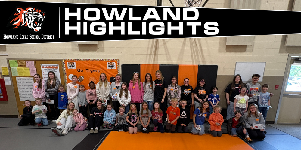 High school FCCLA students and elementary students from Howland Glen meet together after participating in a yearlong pen pal project.