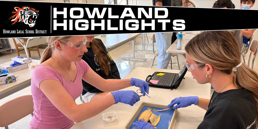 Students participating in a fish dissection and anatomy identification activity