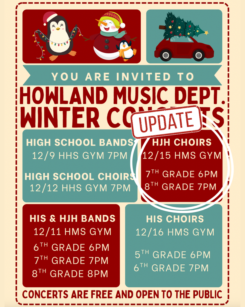 updated concert schedule