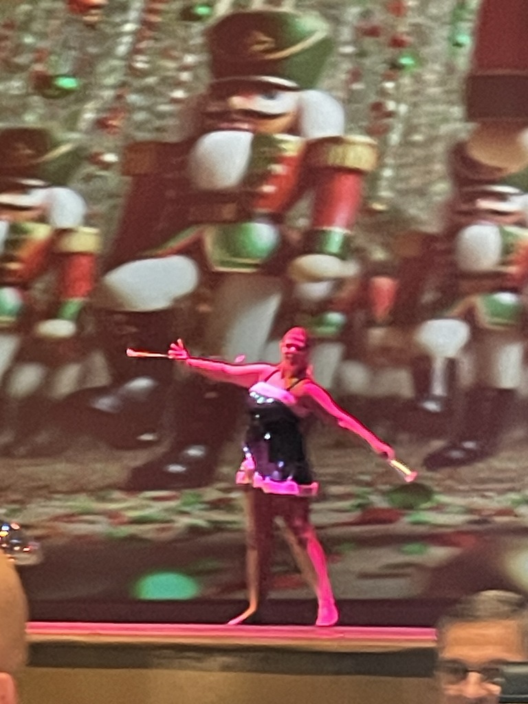 Howland students performing and watching