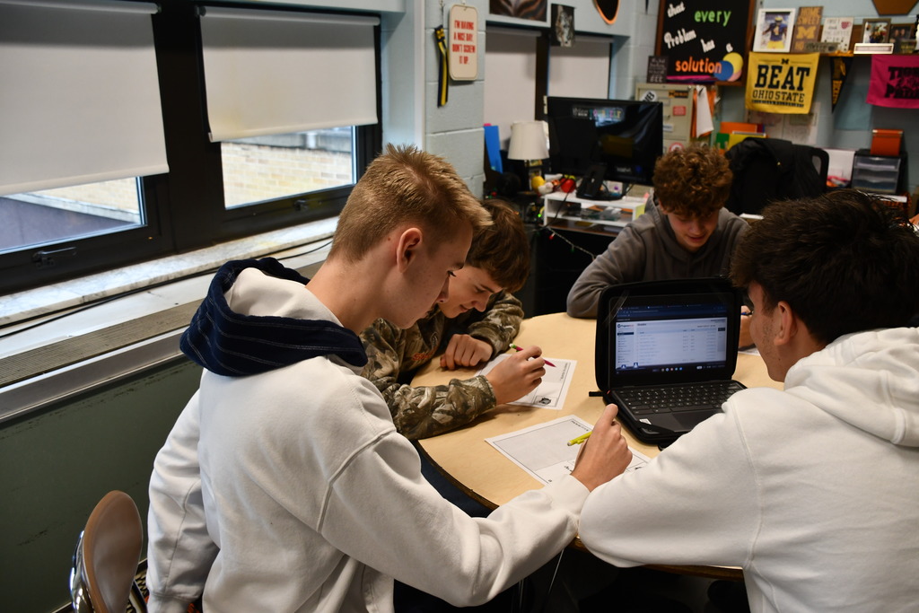 High school students write affirmation postcards