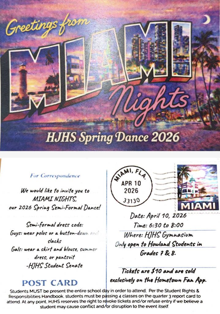 post card invite to miami dance
