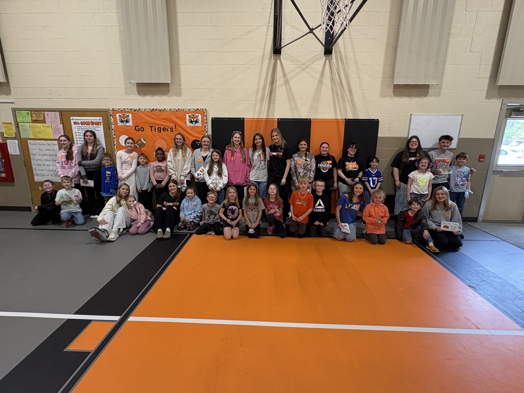 High school FCCLA students and elementary students from Howland Glen meet together after participating in a yearlong pen pal project.