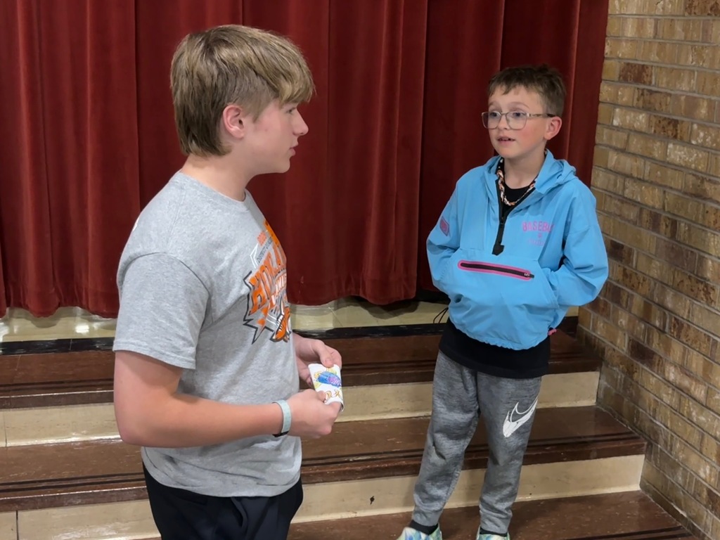 High school FCCLA students and elementary students from Howland Glen meet together after participating in a yearlong pen pal project.