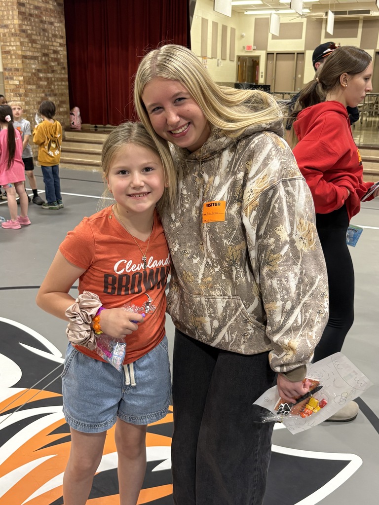 High school FCCLA students and elementary students from Howland Glen meet together after participating in a yearlong pen pal project.
