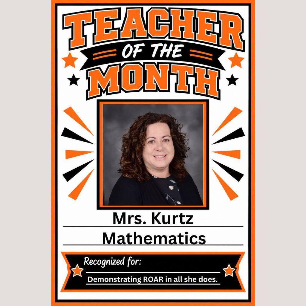 Howland Intermediate School has recognized its Students of the Month for October. Congratulations to 5th grader Canaan Sylvester and 6th grader Lucas Cooper on this recognition. The students were selected for demonstrating ROAR in all they do. They were recognized alongside Mrs. Kurtz, mathematics teacher, who was named Teacher of the Month. Congratulations to Canaan, Lucas and Mrs. Kurtz!