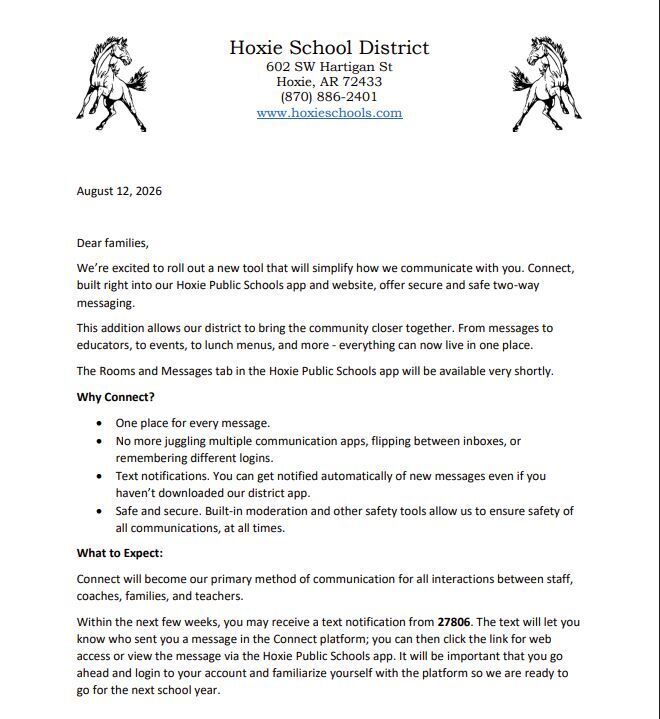 Parent letter page 1