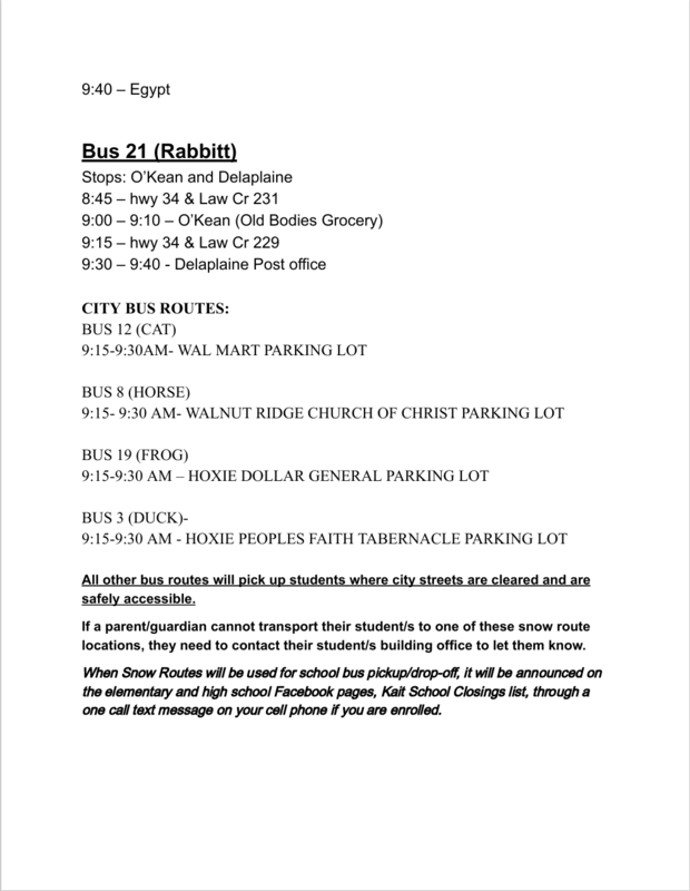 Late Start Snow Routes Page 2