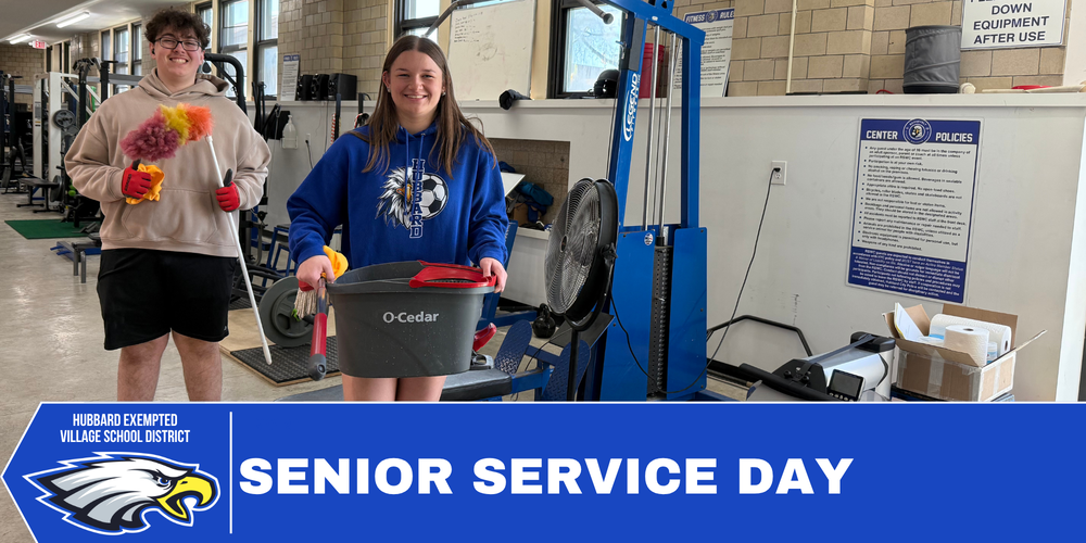 Approximately 80 Hubbard High School seniors spent the morning of Monday, April 27, giving back to the community during the school’s fifth annual Senior Community Service Day.