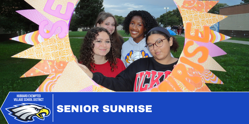 Hubbard High School seniors gather for Senior Sunrise with breakfast and coffee.