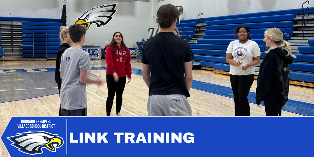 Students selected as next year’s Link Leaders at Hubbard High School recently participated in Link Development Day training to prepare for the upcoming school year. During the training, students worked on leadership, communication, and team-building activities designed to help them support and guide incoming freshmen as they transition to high school. Link Leaders play an important role in welcoming new students to Hubbard High School and helping them feel comfortable and connected throughout the school year.