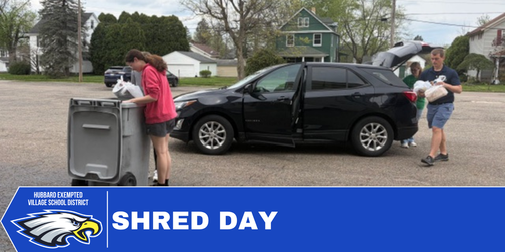 Two Hubbard High School Ecology Club students volunteered at the Hubbard Public Library Shred Day on April 18. Ainsley Wagner and Jewlia Evans assisted community members with safely disposing of documents during the event. Their efforts helped support both environmental responsibility and community service.
