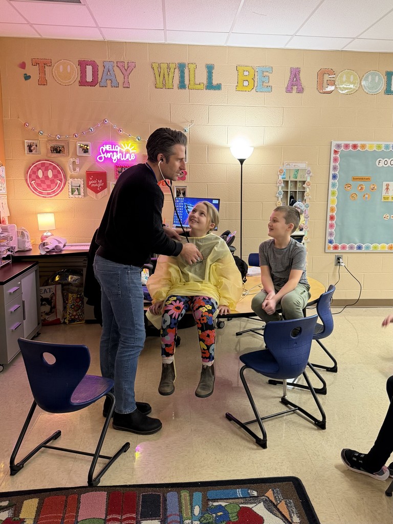 dr. geisler visits 2nd grade room