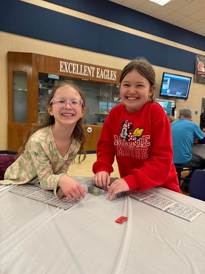 Families playing bingo together