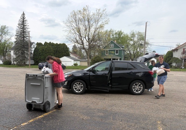 Two Hubbard High School Ecology Club students volunteered at the Hubbard Public Library Shred Day on April 18. Ainsley Wagner and Jewlia Evans assisted community members with safely disposing of documents during the event. Their efforts helped support both environmental responsibility and community service.