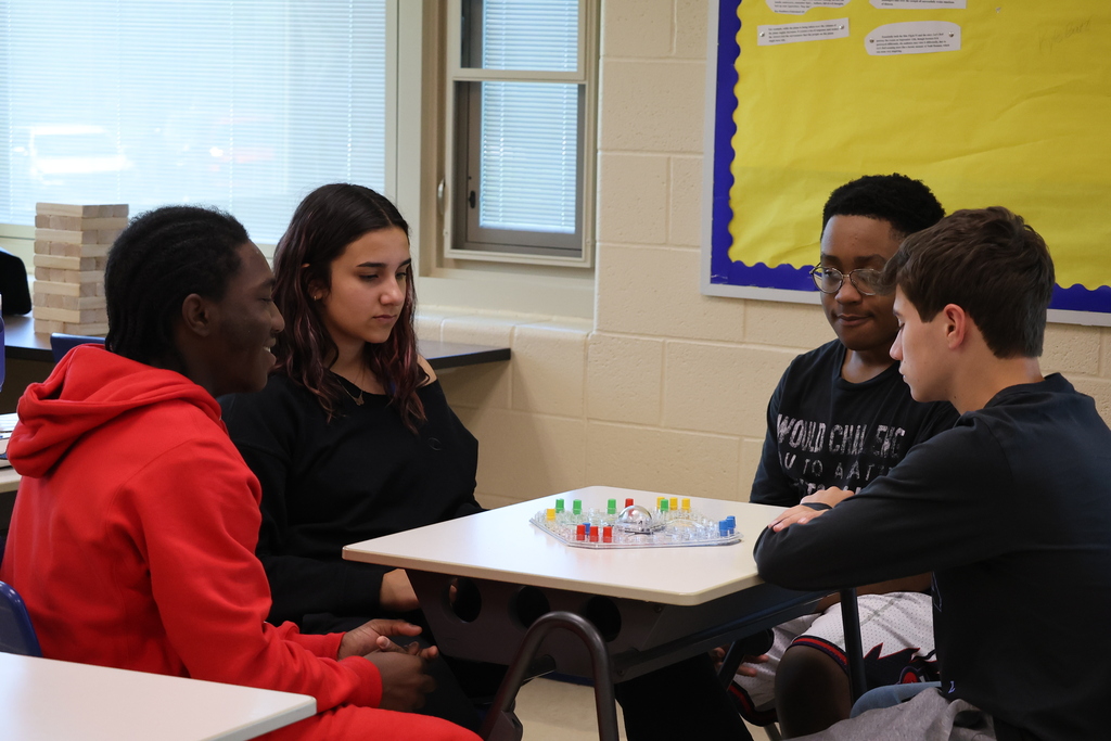 Students participate in games, crafts, and activities during Hubbard’s PBIS Fun Day celebration.