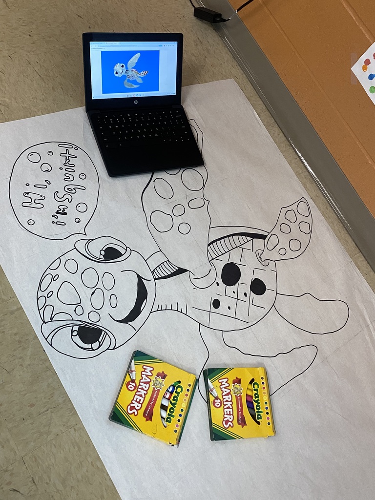 Hubbard Middle School Students Bring Math to Life Through Giant Ocean Art Project