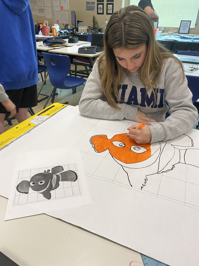 Hubbard Middle School Students Bring Math to Life Through Giant Ocean Art Project