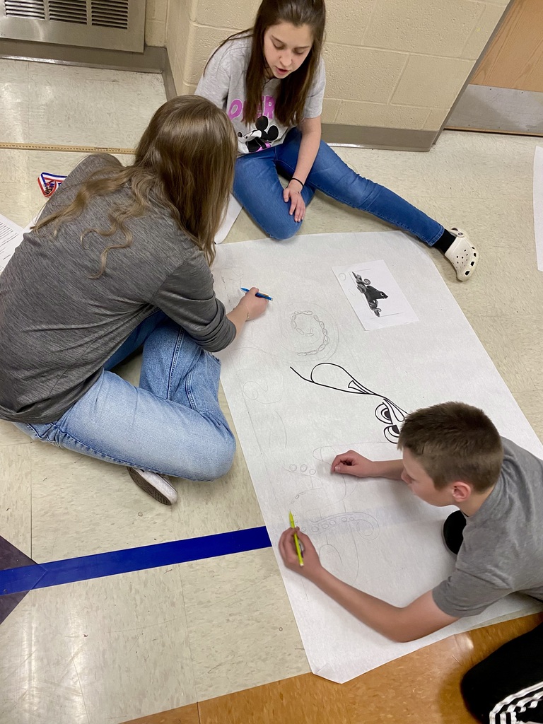 Hubbard Middle School Students Bring Math to Life Through Giant Ocean Art Project