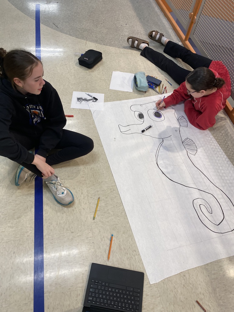 Hubbard Middle School Students Bring Math to Life Through Giant Ocean Art Project