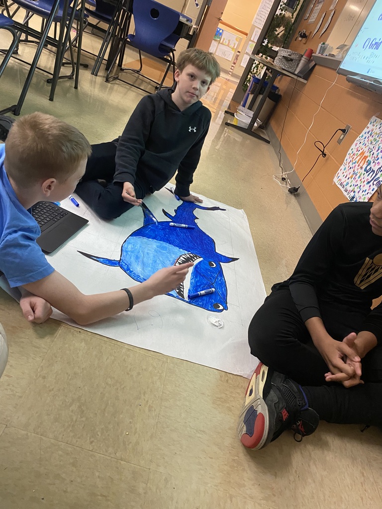 Hubbard Middle School Students Bring Math to Life Through Giant Ocean Art Project