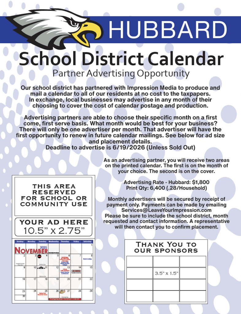 hubbard calendar