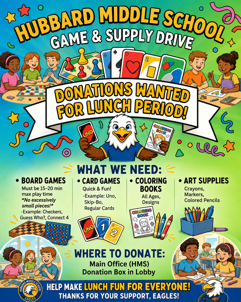 supply drive for school games and activities 
