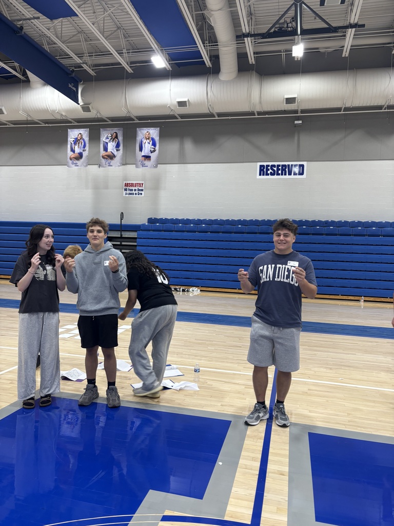 Hubbard High School junior and senior Link Crew students participate in training activities as they prepare to welcome incoming freshmen for the 8th Annual Link Crew Freshman Orientation.