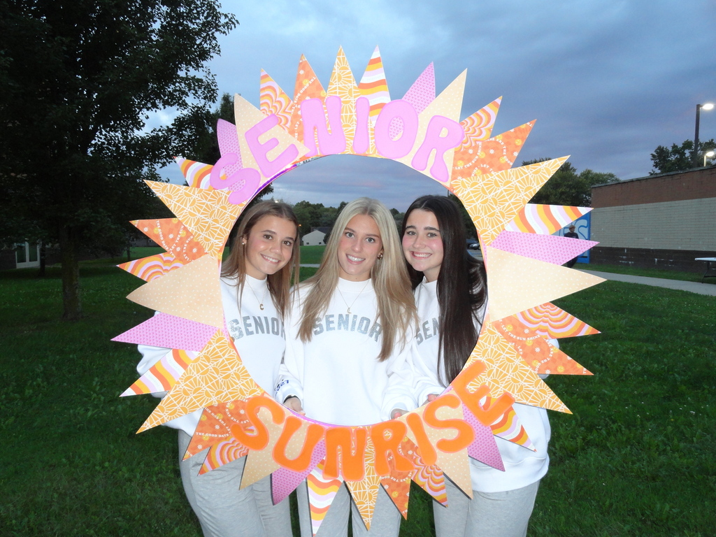 Hubbard High School seniors gather for Senior Sunrise with breakfast and coffee.