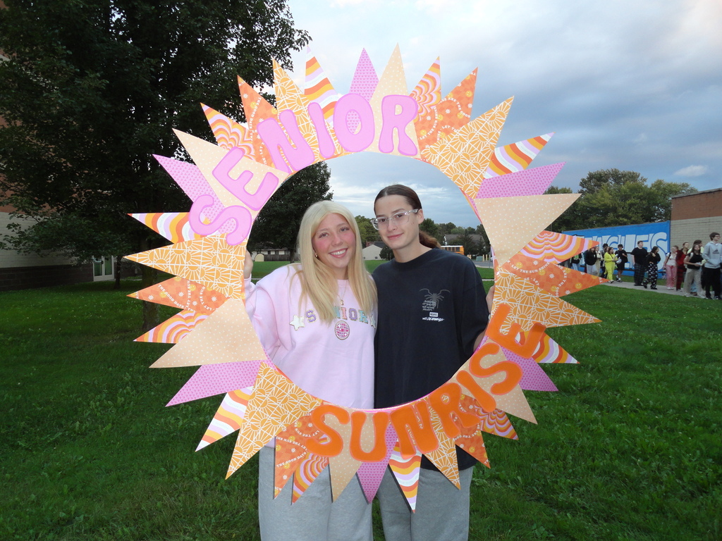 Hubbard High School seniors gather for Senior Sunrise with breakfast and coffee.