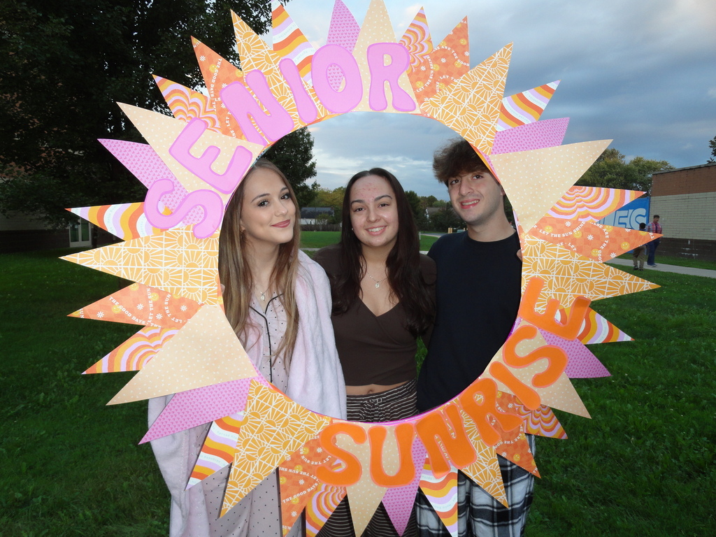 Hubbard High School seniors gather for Senior Sunrise with breakfast and coffee.