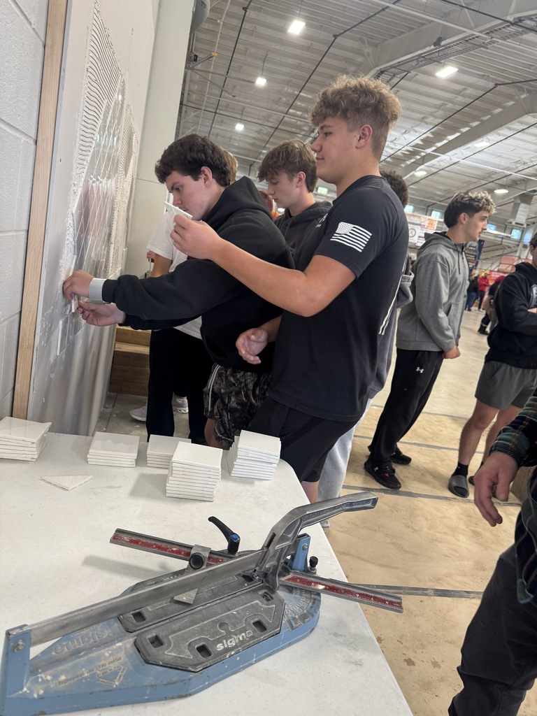 Hubbard students explore interactive exhibits at the Mahoning Valley Skilled Trades Expo at the Canfield Fairgrounds.