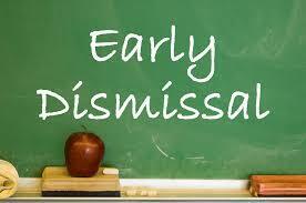 Early Dismissal 6/5/26  Grades 1-5th2:15