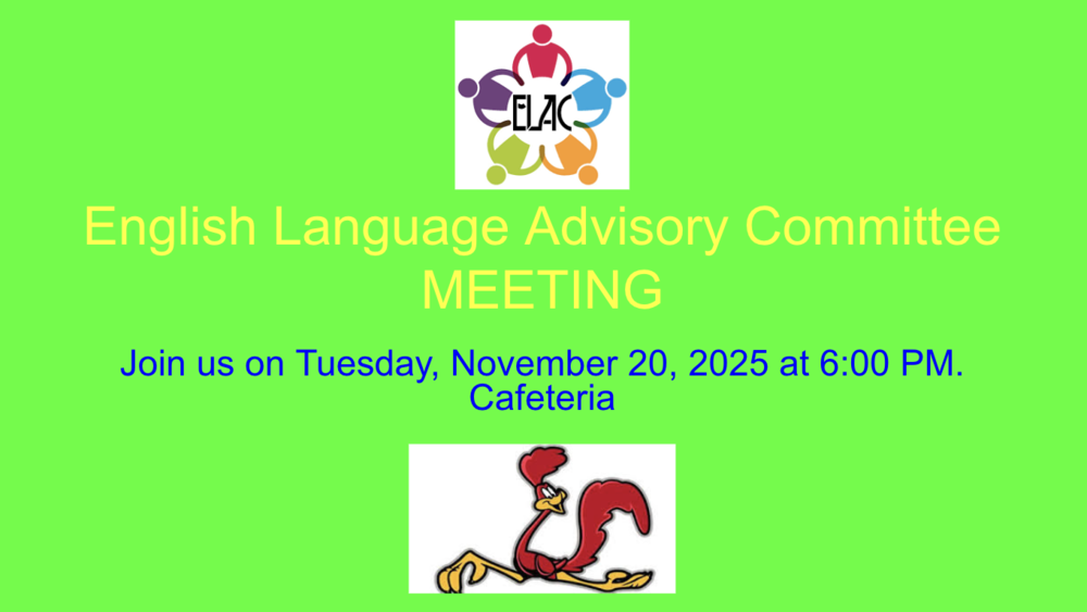 ELAC 11/20/25 at 6:00 PM