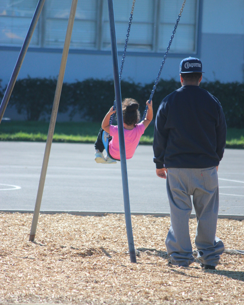 dad swinging daughter
