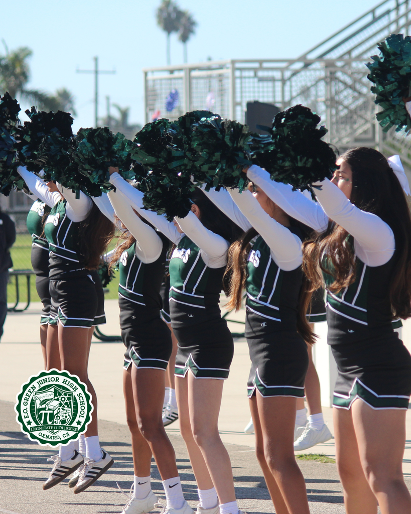 green cheerleader