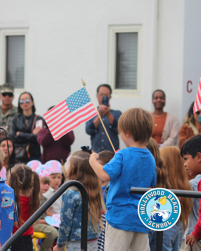 kids and families celebrating Veterans Day