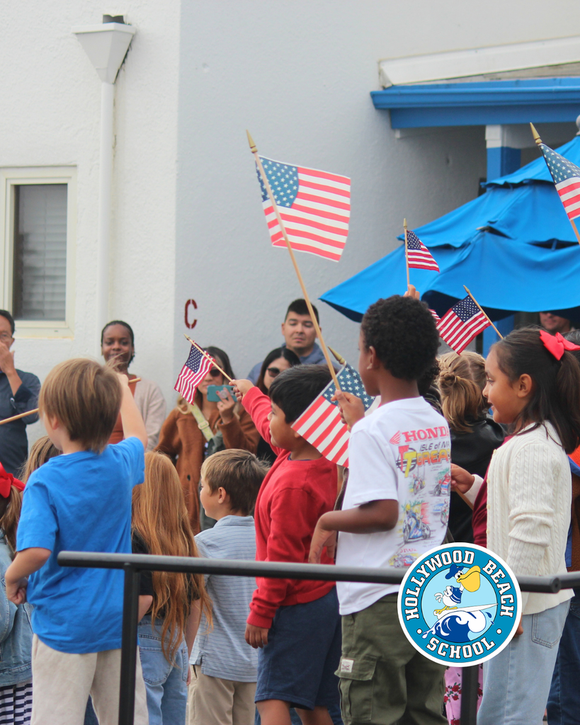 kids and family celebrating Veterans Day