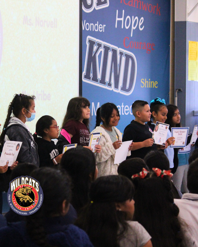 students posing for award picture