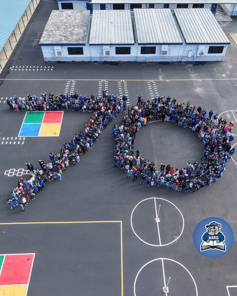students lined up in the chat of a 70 to celebrate bards 70th anniversary