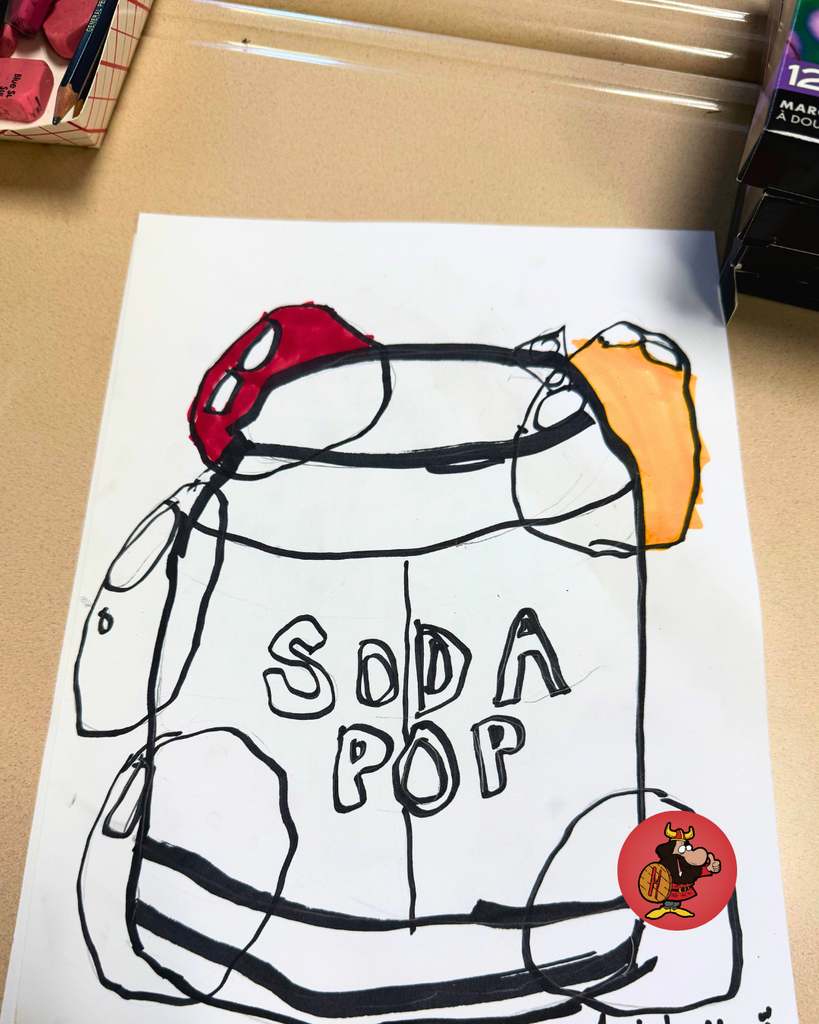 students in class working on soda pop  project