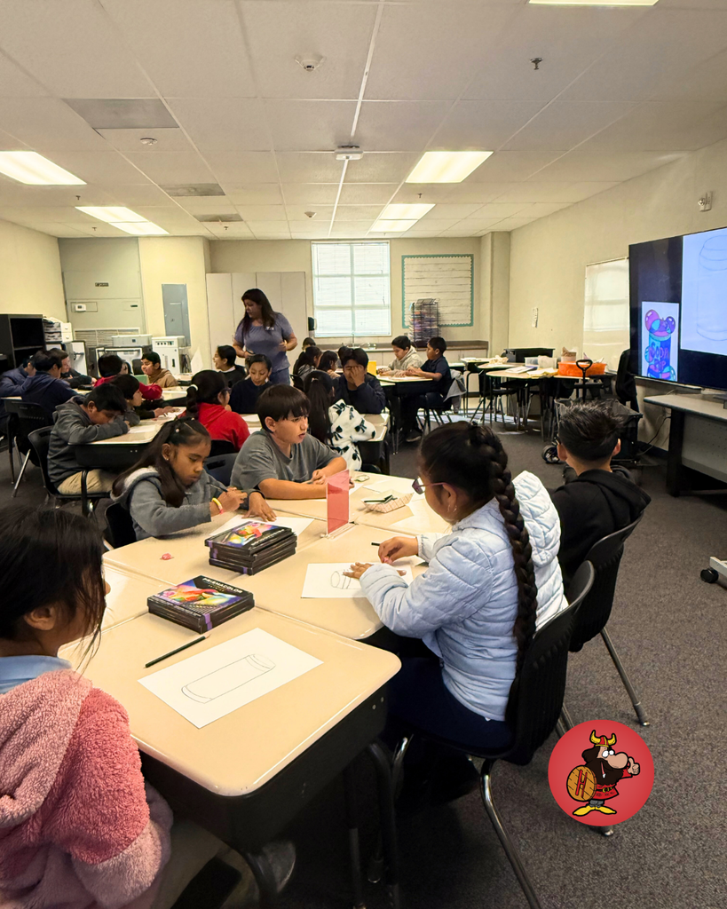 students in class working on soda pop  project