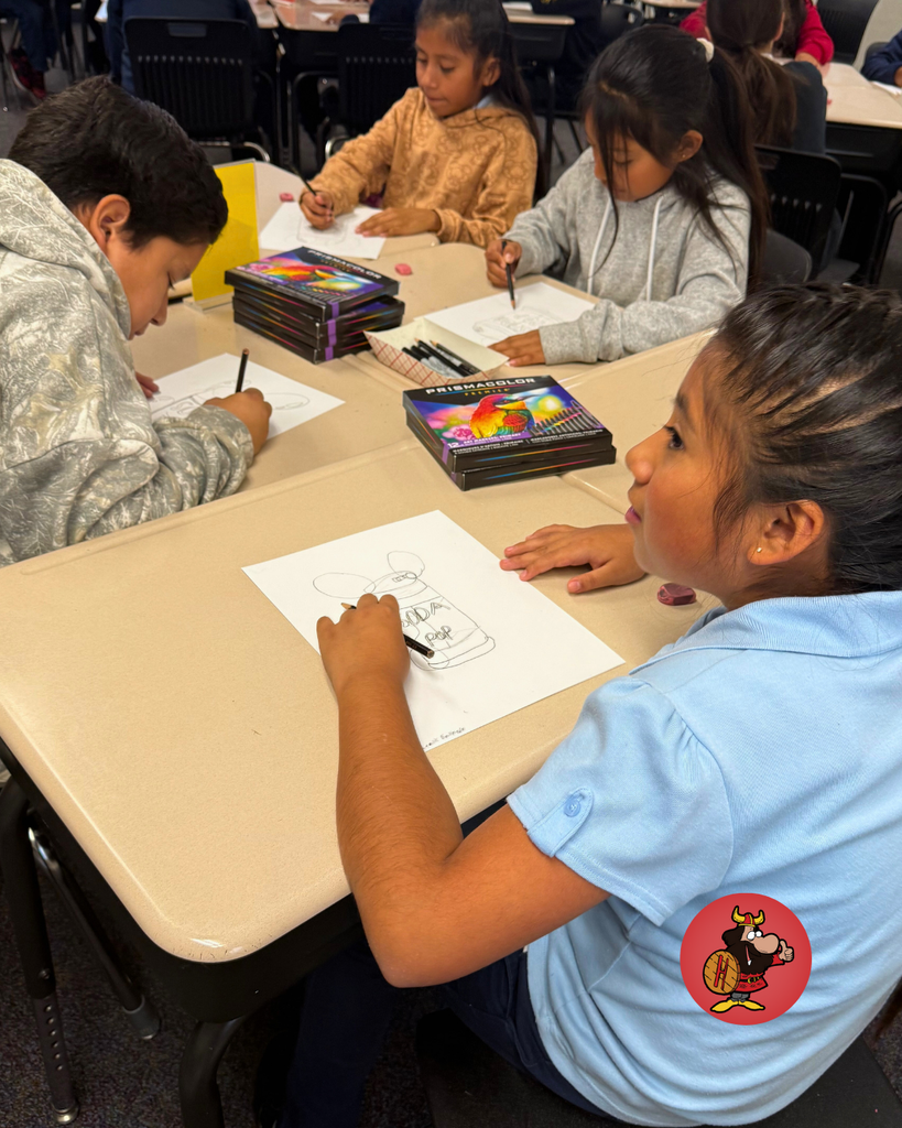 students in class working on soda pop  project