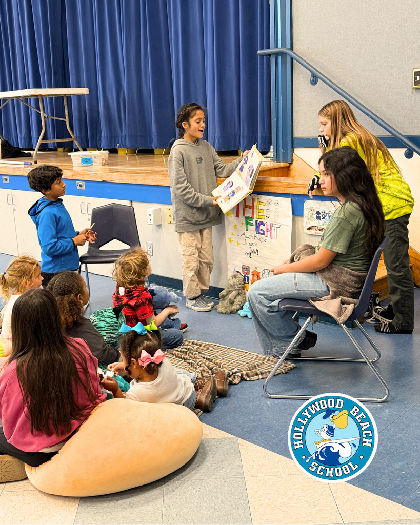 6th graders wrote and illustrated their own original books and read them to the lower grade students