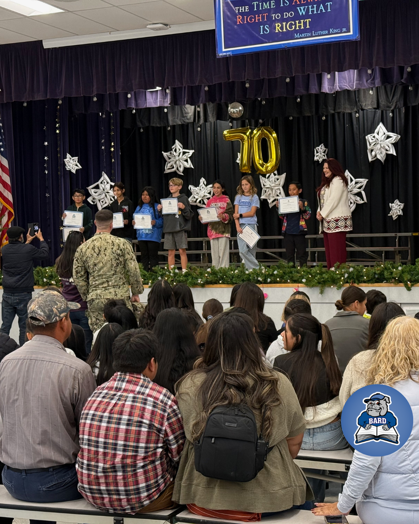 students posing for award picture