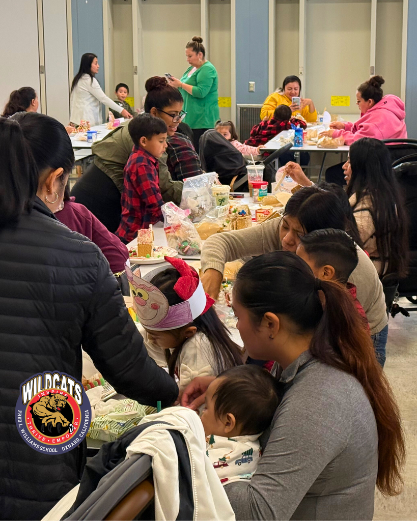 students enjoyed a festive Gingerbread House Family Activity