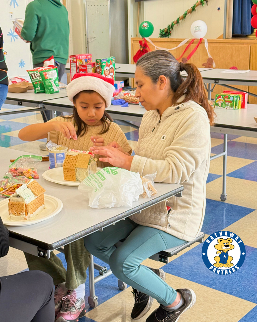 students creating Gingerbread Houses