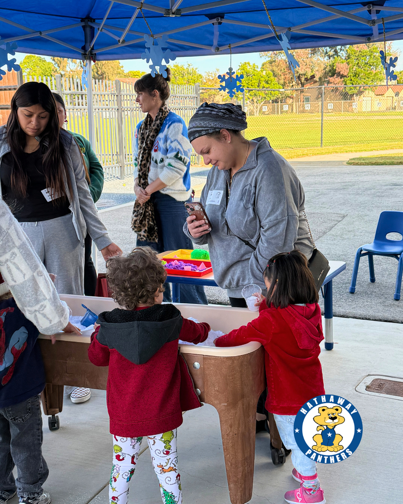 preschool winter celebration with student, parents and teachers